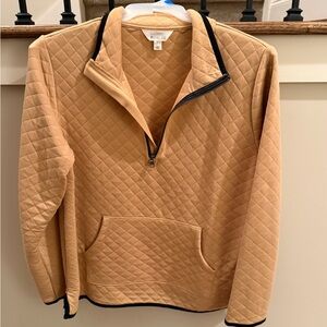 Market & Spruce Camel Quilted Top